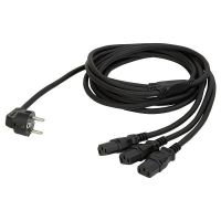 Showtec C?ble Alimentation 3xIEC-Schuko 3M